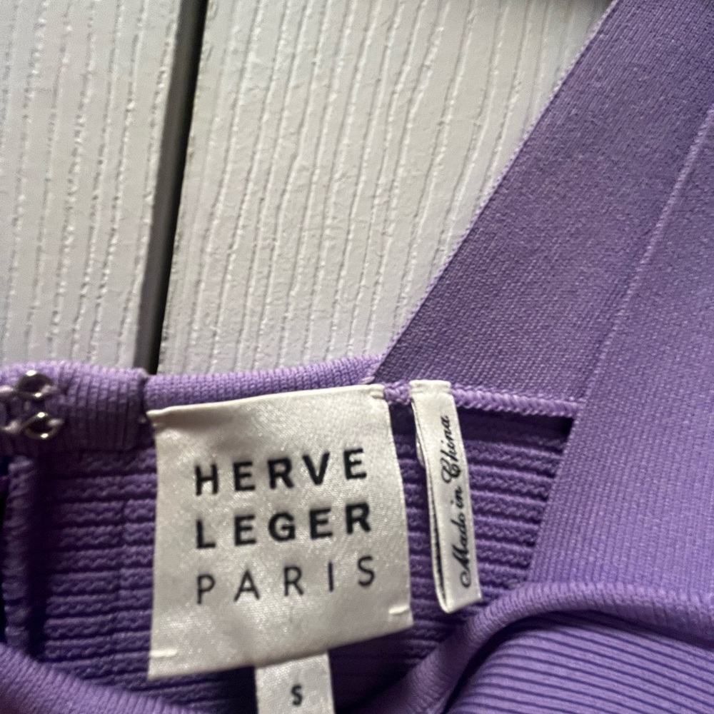 Herve Leger Lavender Bodycon Dress - Picture 5 of 5